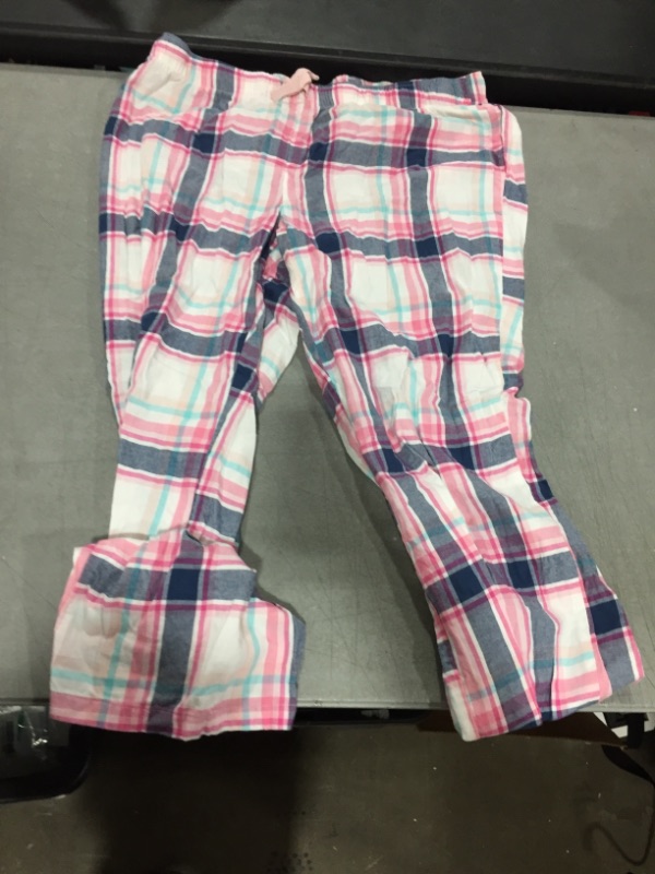 Photo 2 of Amazon Essentials womens Flannel Sleep Pant (Available in Plus Size) Large White/Pink, Plaid