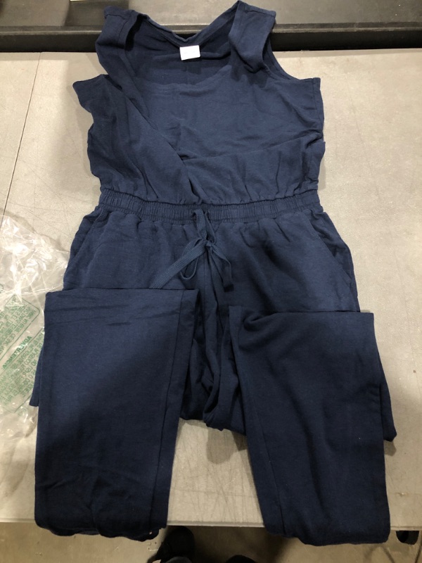 Photo 2 of Amazon Essentials Women's Studio Terry Fleece Jumpsuit (Available in Plus Size) Small Navy