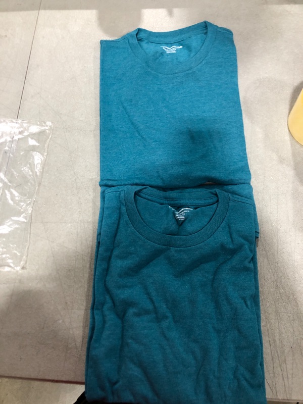 Photo 2 of Amazon Essentials Men's Short-Sleeve Crewneck T-Shirt, Pack of 2 2 Teal Blue X-Large