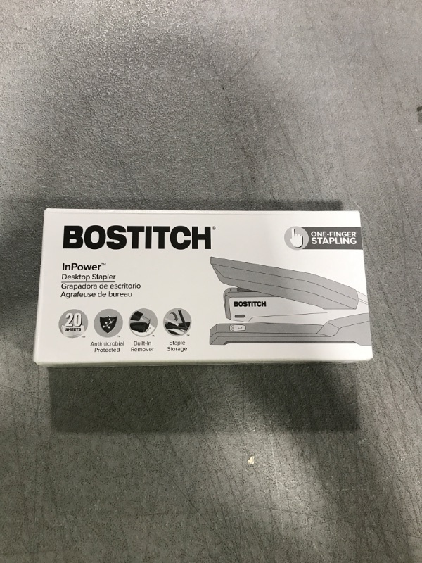 Photo 2 of Bostitch inPower Spring-Powered Desktop Stapler, Easy Stapling Technology, Red