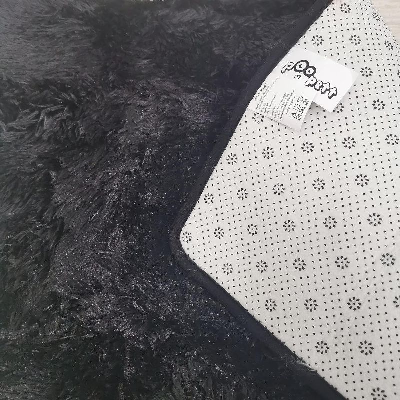 Photo 1 of  apett Plush Soft Area Rug for Living Room Bedroom Floor Mats Furry Rugs Black