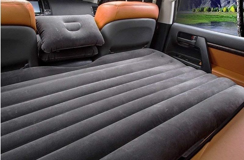 Photo 1 of  Bed Car Mattress Camping Mattress for Car Sleeping Bed Travel Inflatable Mattress Air Bed for Car Universal SUV Extended Air Couch with Two Air Pillows