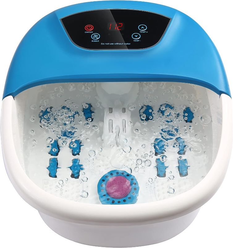 Photo 2 of 
SPA4PIEDS Foot Spa Massager with Bubble Jets, Foot Bath with Customizable Heating Temperature, 14 Rollers and Removable Pumice Stone for Soothing Tired