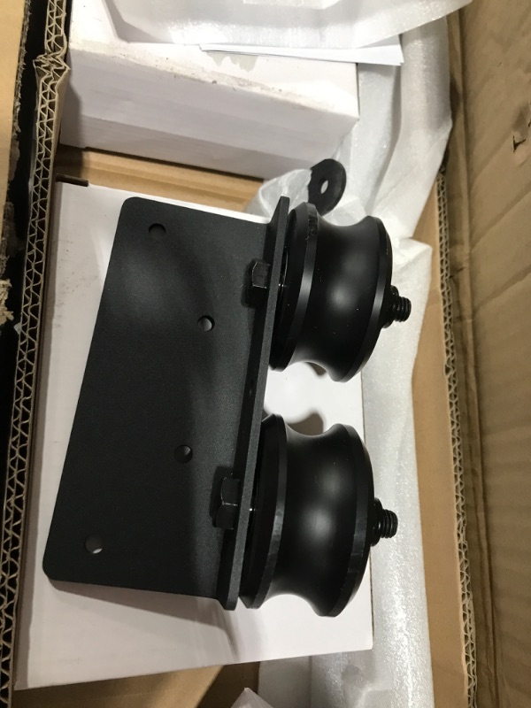 Photo 1 of DIYHD 4FT Round Tube Sliding Library Hardware Rolling Full Set Track Kit(No Ladder), Floor Roller with Brake 4FT Full Set Kit WD#1 Full Set Kit