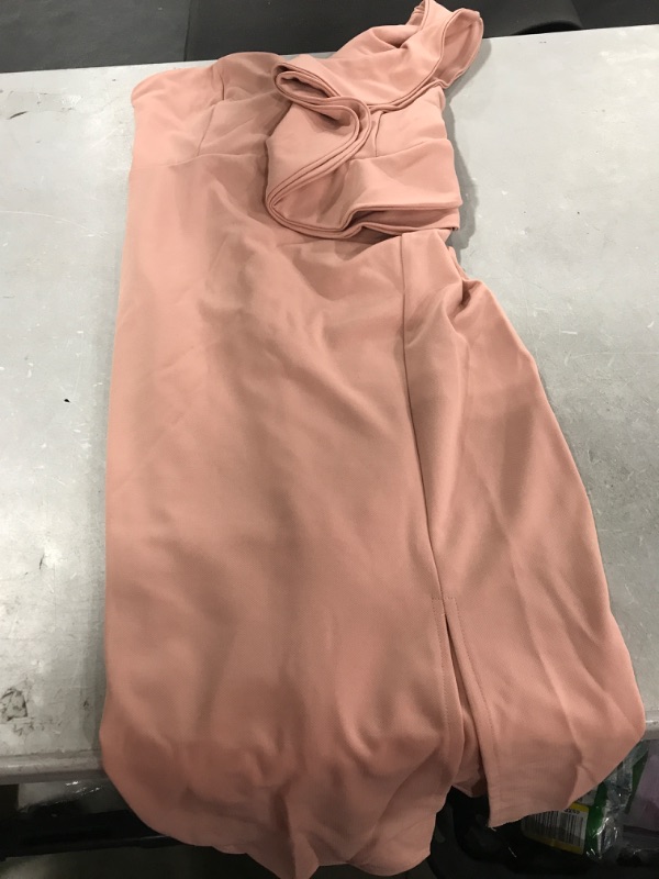 Photo 1 of DUSTY PINK OVER THE SHOULDER DRESS SMALL