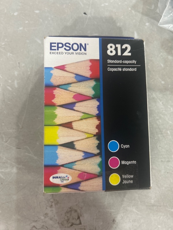 Photo 2 of Epson T812 DURABrite Ultra Ink Standard Capacity Color Combo Pack (T812520-S) & T812 DURABrite Ultra Ink Standard Capacity Cyan Cartridge (T812220-S) for Select Workforce Pro Printers Ink + Cyan Cartridge