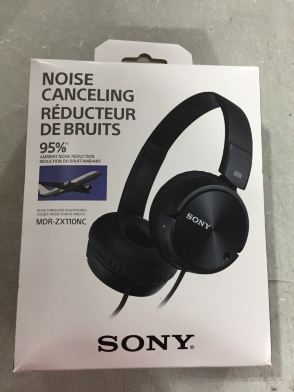 Photo 2 of Sony MDRZX110NC Noise Cancelling Headphones, Black, medium MDR-ZX110NC