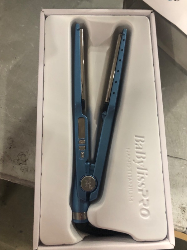 Photo 3 of BabylissPRO Nano Titanium Ultra-Thin Hair Straightener, Professional Flat Iron For All Hair Types
