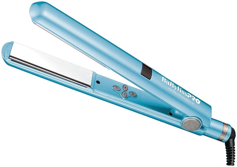 Photo 1 of BabylissPRO Nano Titanium Ultra-Thin Hair Straightener, Professional Flat Iron For All Hair Types
