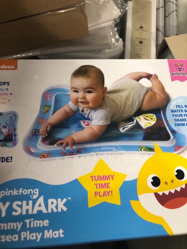 Photo 2 of Baby Shark Tummy Time Water Filled Play Mat – Infant Toys to Help Learn How to Crawl – Baby Shark Official