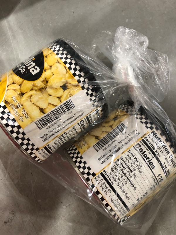 Photo 1 of  EXP 2024 The Carolina Nut Company Peanuts, Smokey Mozzarella, 12 Ounce 2 PACK
