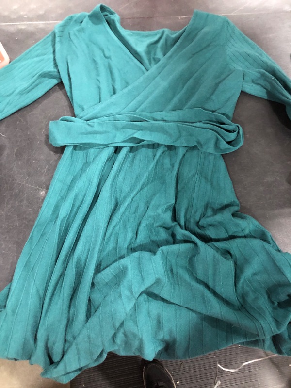 Photo 1 of [Size M]  Women's Long Sleeve Floor Length Dress- Emerald