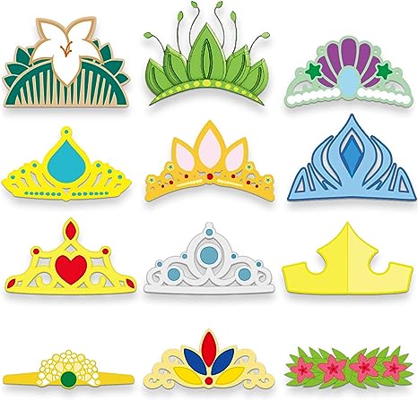 Photo 1 of ANYMONYPF 24 pcs Princess Party Favors Princess Crowns Girls Dress up Supplies for Princess Party Girls Birthday Gifts 