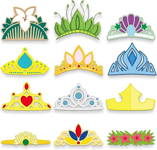 Photo 1 of ANYMONYPF 24 pcs Princess Party Favors Princess Crowns Girls Dress up Supplies for Princess Party Girls Birthday Gifts
