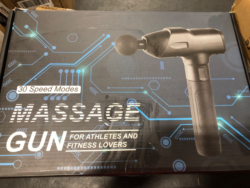 Photo 1 of 30 speed modes massage gun w/ many different attachments and carrying case