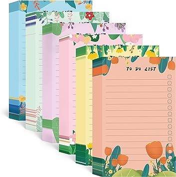 Photo 1 of 300 Sheets To Do List Notes Daily Checklist Daily Tasks Checklist Watercolor Floral Notepads Undated Memo Pad Thick Paper for Daily Shopping,Office, Appointments, Reminders, Priorities(3.14" x 5.11")
