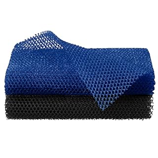 Photo 1 of 2 Pcs African Net Sponge, African Exfoliating Net, Exfoliating Bath Sponge ,Bath Towels, Nylon Net, Wash Cloths, Back Scrubber for Shower, Skin Smoother for Daily Use or Stocking Stuffer(Black, Blue) 