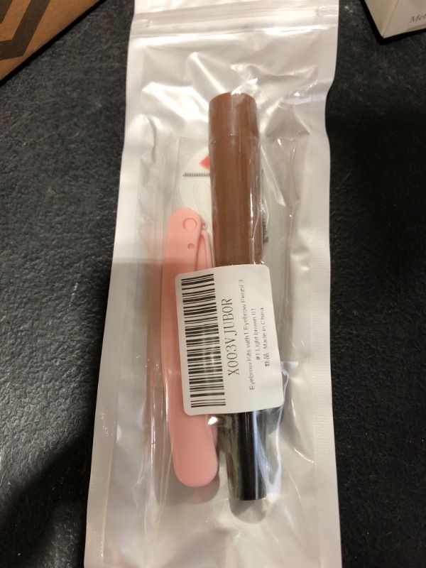 Photo 1 of 4 Point Eyebrow Pencil Waterproof Eye Makeup, Eyebrow Kits with 3 Eyebrow Stencil, 1 Brow Razor (2# Dark Brown)
