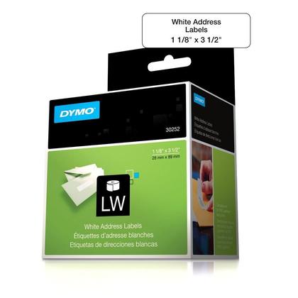 Photo 1 of DYMO® LW Address Labels 1 1/8" X 3 1/2" Black on White - 700 Labels
