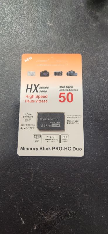 Photo 1 of Memory Stick PRO-HG Duo HX Series High Speed 128 GB 