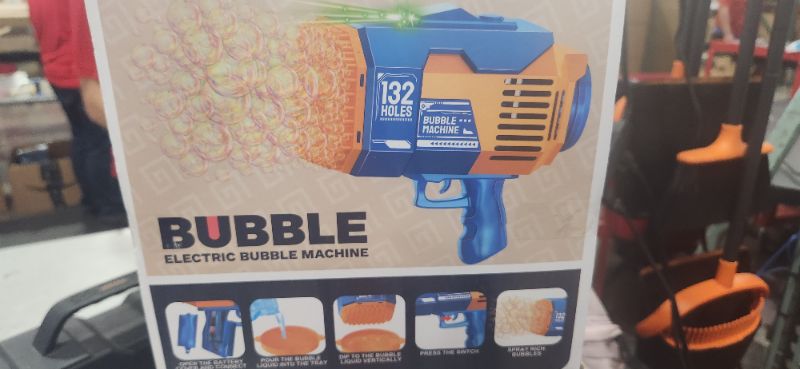 Photo 1 of 132 hole bubble machine gun- blue