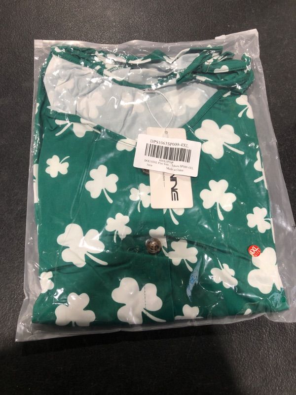 Photo 1 of 4XL Women's Plus Size Shirt- Green shamrocks