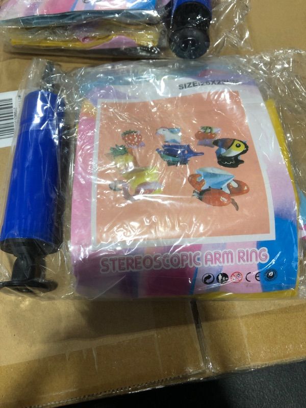 Photo 2 of 4 Pack Arm Floaties for Kids, Cartoon Swimiming Armbands Floaties Water Wings Floatation Sleeves, PVC Arm Floaties Inflatable Swim Arm Bands Floater Sleeves Children's Swimming Ring
