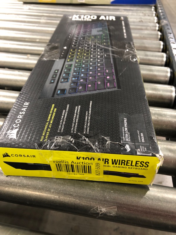 Photo 4 of Corsair K100 AIR Wireless RGB Mechanical Gaming Keyboard - Ultra-Thin, Sub-1ms Slipstream , Low-Latency Bluetooth, Cherry MX Ultra Low Profile Keyswitches - NA Layout, QWERTY - Black K100 AIR WIRELESS CHERRY MX Ultra Low Profile Switches