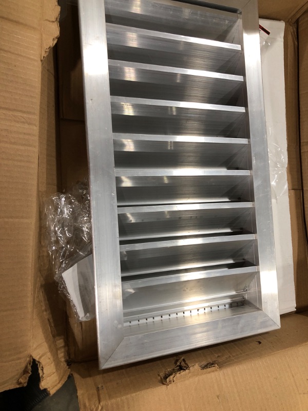 Photo 2 of 10"w X 20"h Aluminum Exterior Vent for Walls & Crawlspace - Rain & Waterproof Air Vent with Screen Mesh - HVAC Grille - Aluminum [Outer Dimensions 11.5”w x 21.5”h] 10 x 20 Anodized Aluminum