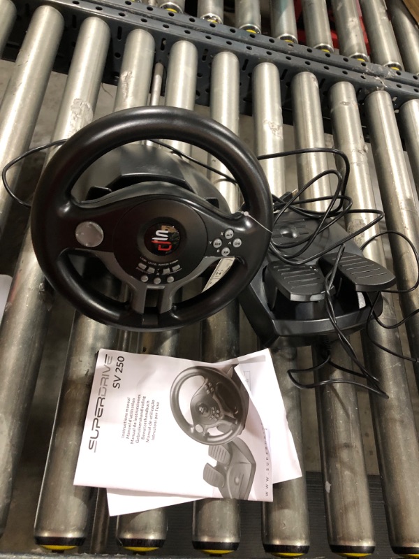View 2 of Superdrive - Racing Steering Wheel Driving Wheel SV200 with pedals and shift paddles for Nintendo Switch - PS4 - Xbox One - PC