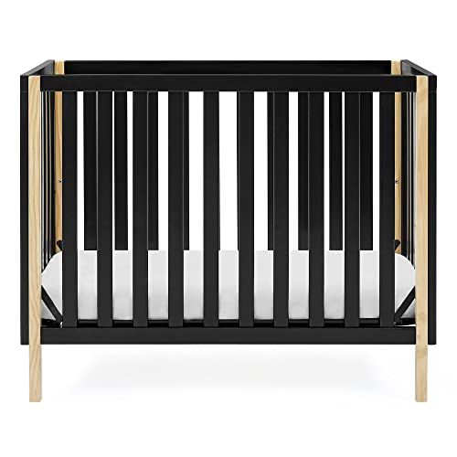 Photo 1 of Delta Children Gio Mini Crib with 2.75" Mattress Included, Ebony/Natural
