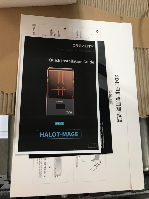 Photo 6 of Creality Resin 3D Printer Halot-Mage 8K High Precision 10.3" Monochrome LCD MSLA UV Resin Printer with Integral Light Fast Print Dual Z-axis Rails Larger Easy Slicing Print Size 8.97x5.03x9.05in