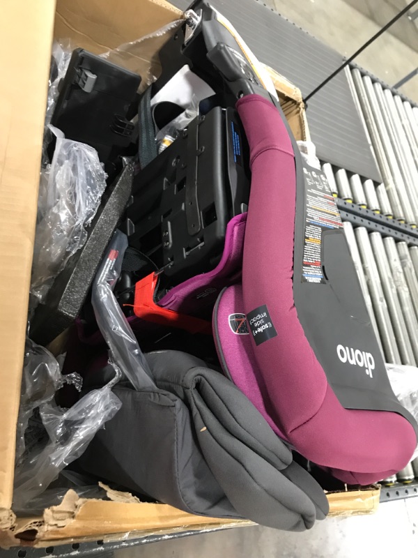 Photo 2 of Diono Radian 3RXT SafePlus, 4-in-1 Convertible Car Seat, Rear and Forward Facing, SafePlus Engineering, 3 Stage Infant Protection, 10 Years 1 Car Seat, Slim Fit 3 Across, Purple Plum 3RXT Safe+ Purple Plum