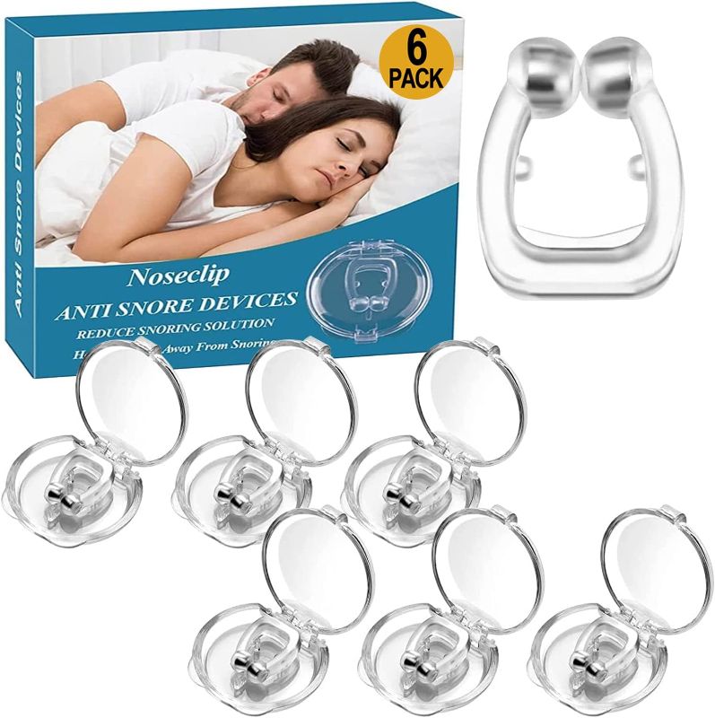 Photo 1 of Anti Snoring Devices - Silicone Magnetic Anti Snoring Nose Clip, Snoring Solution - Comfortable Nasal to Relieve Snore, Stop Snoring for Men and Women (6 PCS)
