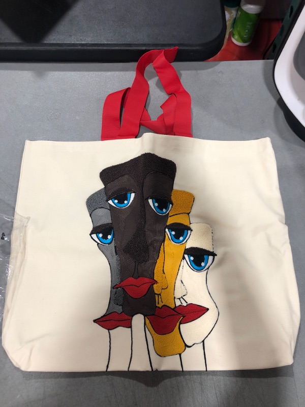 Photo 1 of "FACES" TOTE BAG