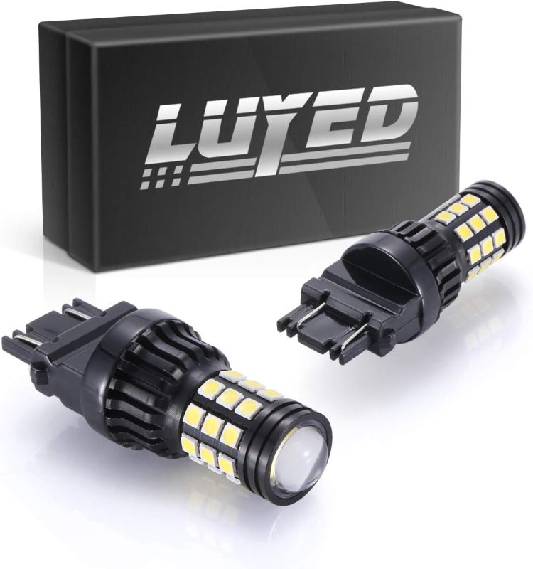 Photo 1 of LUYED 2 X 1200 Lumens Extremely Bright 3157 3030 31-EX Chipsets 3156 3057 3157 4157 LED Bulbs With Projector For Back Up Reverse Lights,Brake Lights,Tail Lights,Xenon White 
