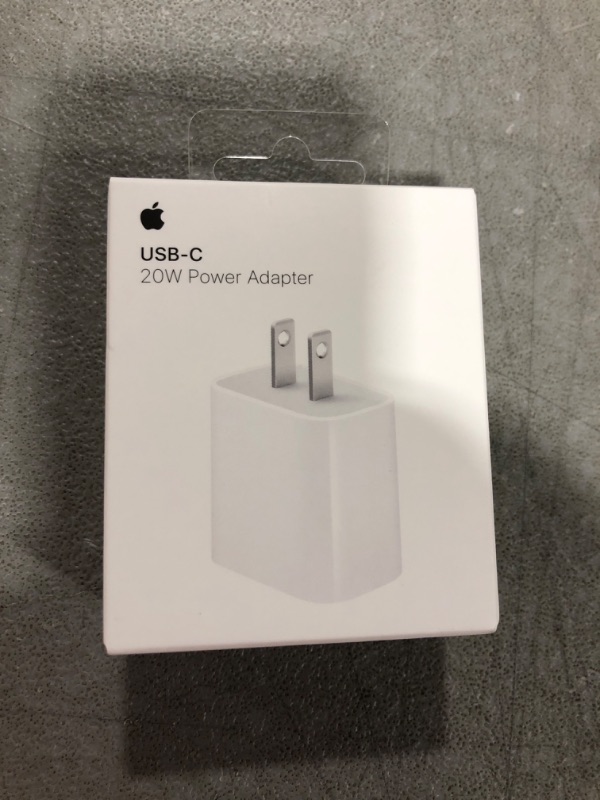 Photo 2 of Apple 20W USB-C Power Adapter - iPhone Charger with Fast Charging Capability, Type C Wall Charger