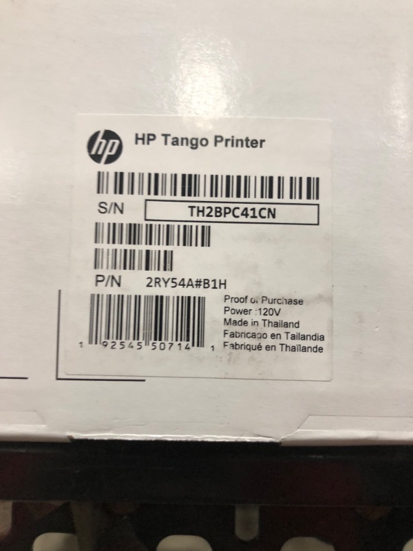 Photo 3 of HP - Tango Wireless Instant Ink Ready Inkjet Printer - Wisp Gray