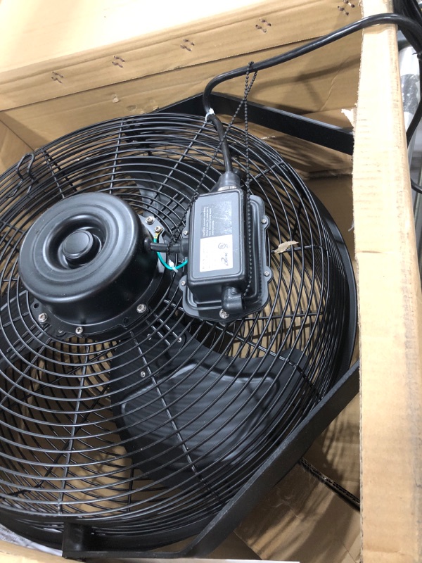 Photo 4 of 18" Industrial Wall Mount Outdoor Fan, Black
