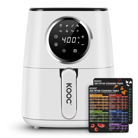 Photo 1 of  KOOC Large Air Fryer 4.5-Quart Electric Hot Oven Cooker Free Cheat Sheet for Quick Reference Guide LED Touch Digital Screen 8 in 1 C
