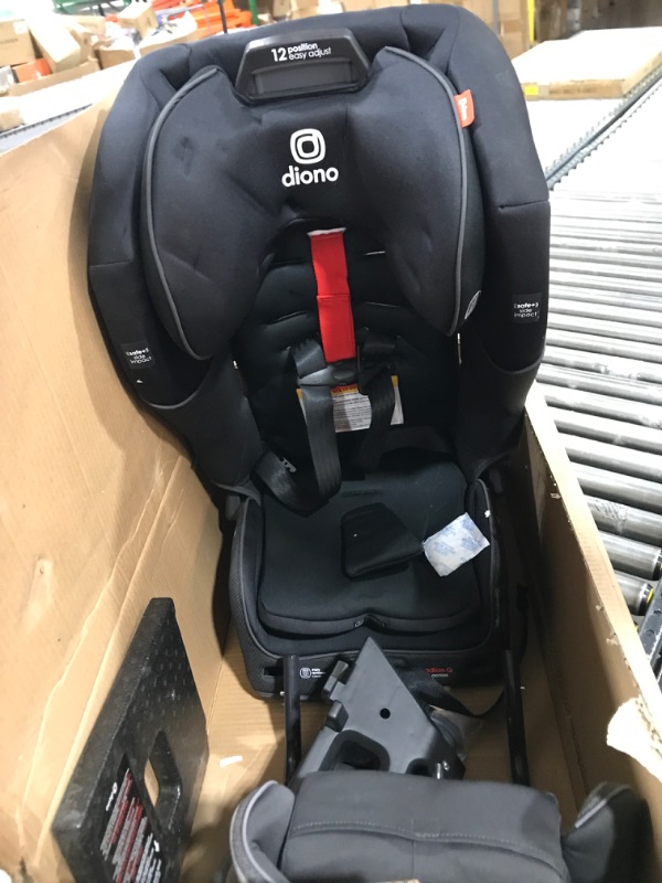 Photo 3 of Diono Radian 3QX 4-in-1 Rear & Forward Facing Convertible Car Seat, Safe+ Engineering 3 Stage Infant Protection, 10 Years 1 Car Seat, Ultimate Protection, Slim Fit 3 Across, Black Jet