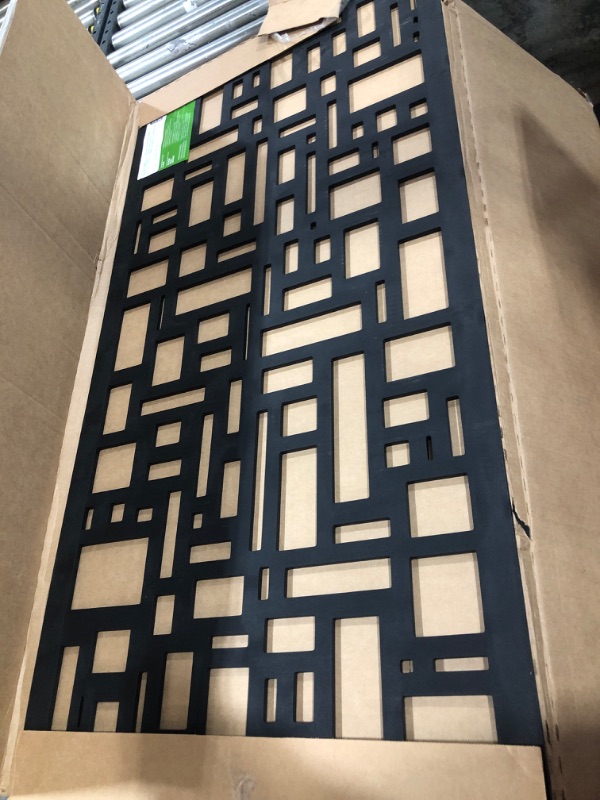 Photo 1 of 2'x4' Slate Decorative Screen Panel, Black