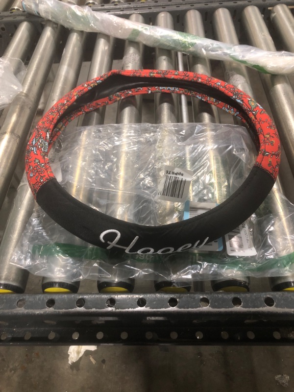Photo 1 of Hooey Steering Wheel Cover, Universal-Fit, Easy to Install for Cars, Truck, Van, SUV, Riggin (Western Flower Red) (C000160160199)