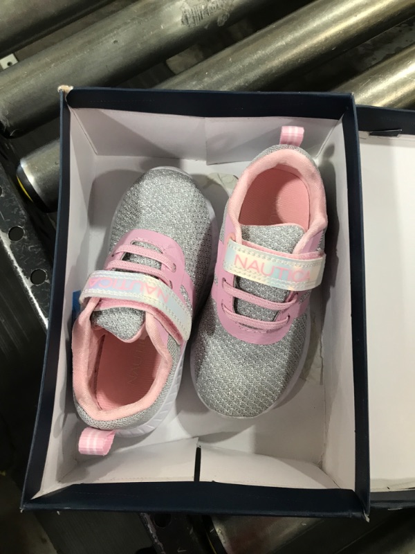 Photo 2 of Girls' Nautica Toddler & Little Kid Toshee Shoes in Silver/Pink Size 9 - Toddler Medium
