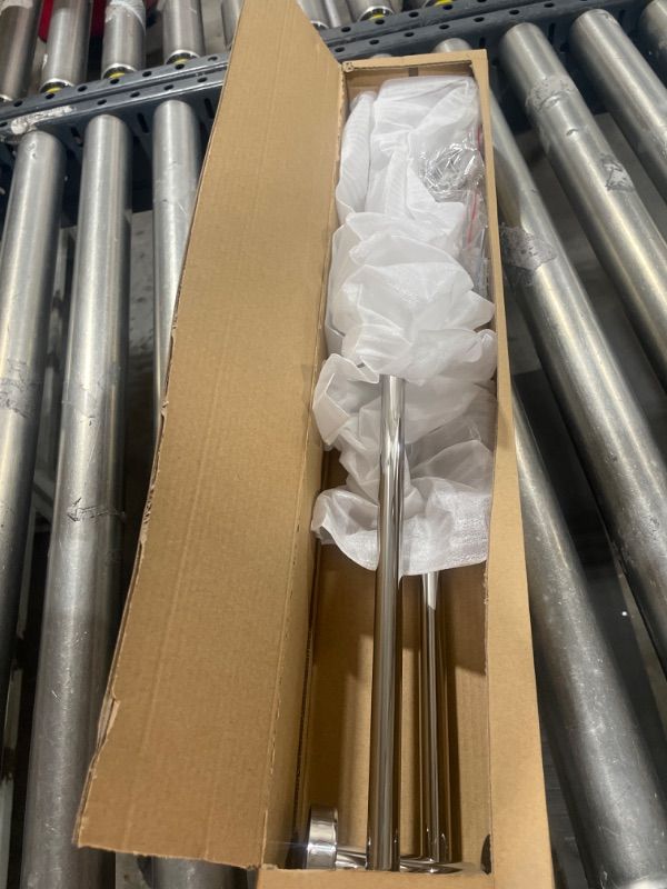 Photo 1 of 2 Pack Adjustable 23.6 to 42 Inch Single Bath Towel Bar, ZUEXT Polish Chrome Finished Stainless Steel Towel Holder,Wall Mounted Expandable Hand Towel Rod for Bathroom Kitchen,1" Tube Towel Rail Racks Chrome Single Towel Bar 2