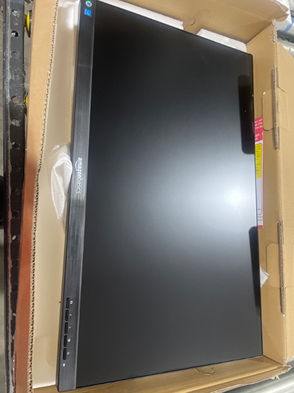 Photo 1 of Amazon Basics 24 Inch Monitor Powered with AOC Technology, FHD 1080P, 75hz, VESA Compatible, Built-in Speakers, Black 24-Inch