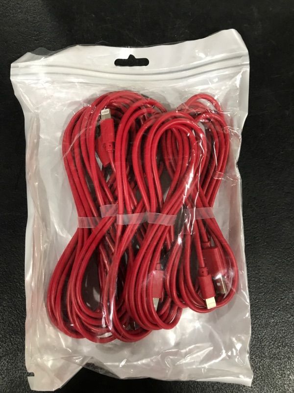 Photo 1 of  iPhone Charger MFI Certified Cable Fast Charging Cable 5Pack (3/3/6/6/10ft) USB Syncing Charging ? Cell-iPhone Cable Compatible iPhone XS/MAX/XR/X/8/8P/7/6S/iPad/iPod and More (RED)