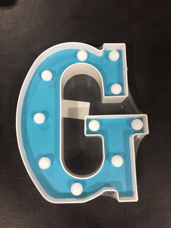 Photo 1 of Adorn Life LED Marquee Light up Letters Battery Powered (Blue G)