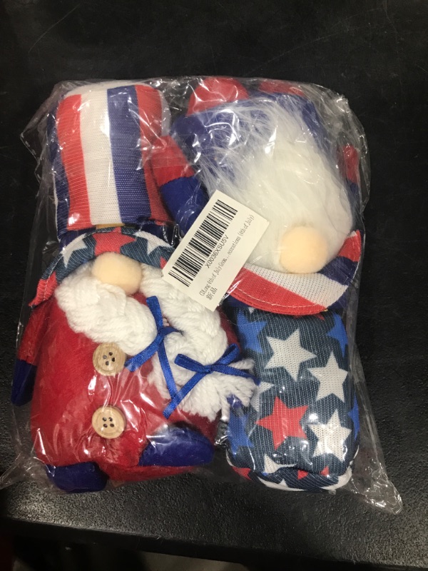 Photo 2 of 2Pcs valentine gnomes Mr & Mrs Patriotic Gnomes Plush Decorations, Handmade 4th of July Gnomes Ornaments for Independence Day Memorial Day Fourth of July Party Home Decor Tiered Tray Decorations