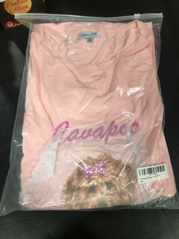 Photo 2 of Cavapoo Nightgown for Women, Oversized Sleep T-Shirts for Women, Modal Fabric Womens Sleepwear/Loungewear T Shirt Pink